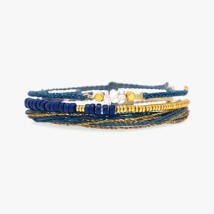 Pura Vida Dec 2023 The Deep Blue Stack Monthly Bracelet Set and Sticker